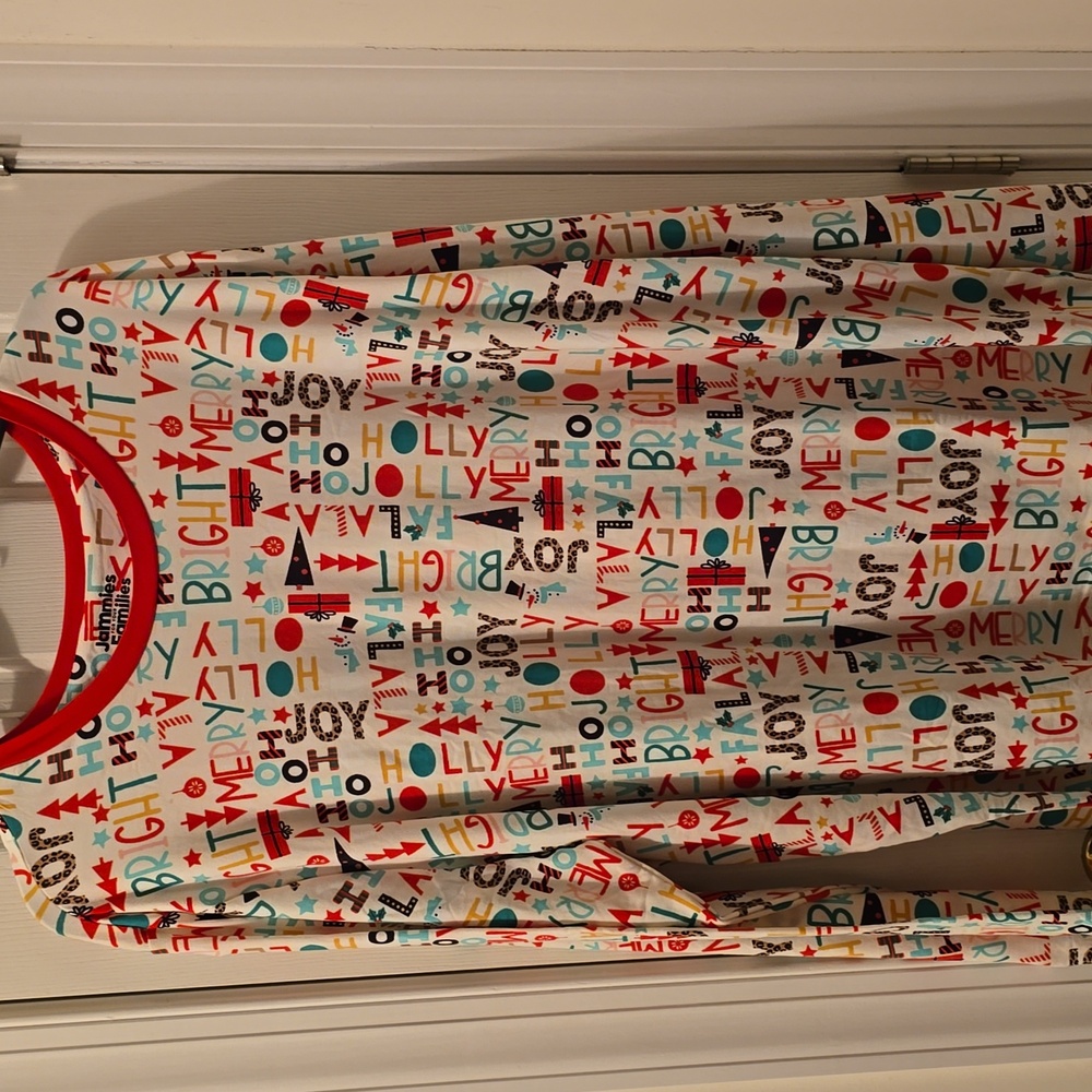 JAMMIES FOR FAMILIES MEN'S BIG & TALL RED & WHITE HOLIDAY PAJAMAS SET SIZE 4XB